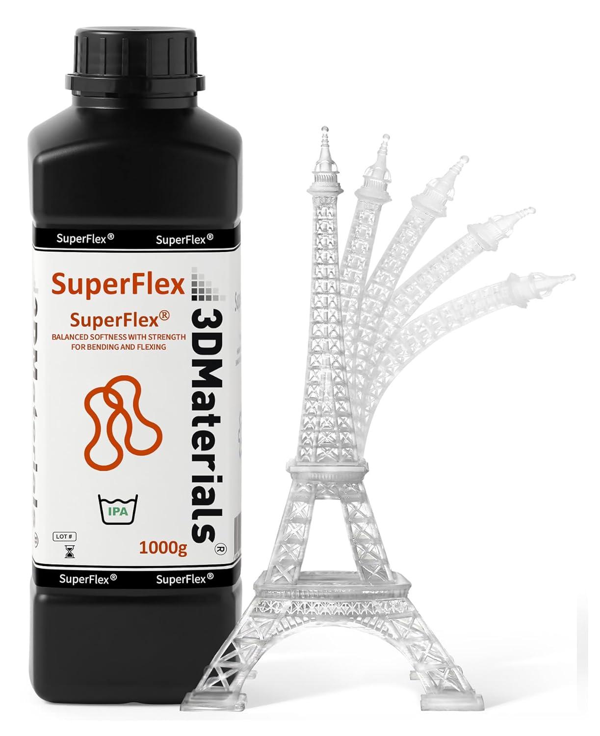 SuperFlex 3D Printer Resin for Flexible Rubber Prototypes