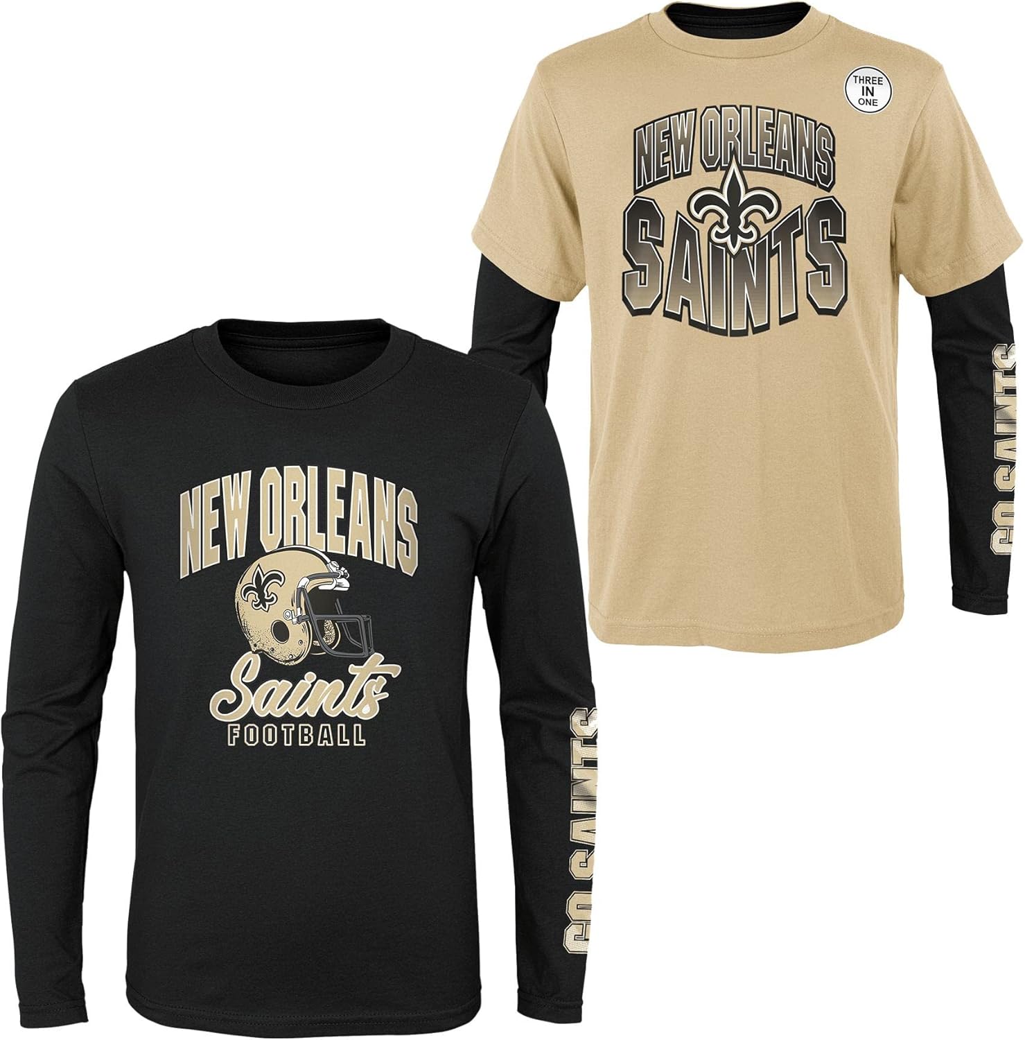 NFL Boys Youth Game Day Team Color T-Shirt and Long Sleeve Set