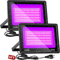 150W Black Lights IP66 Blacklight Flood Light - Bright Outdoor Glow