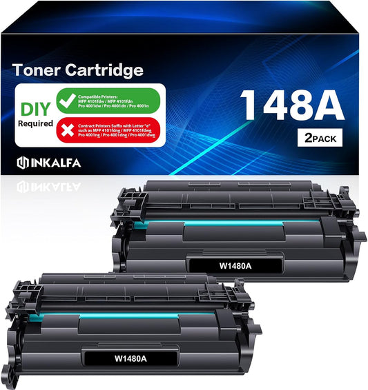 148A Black Toner Cartridge Compatible Replacement for HP Printers