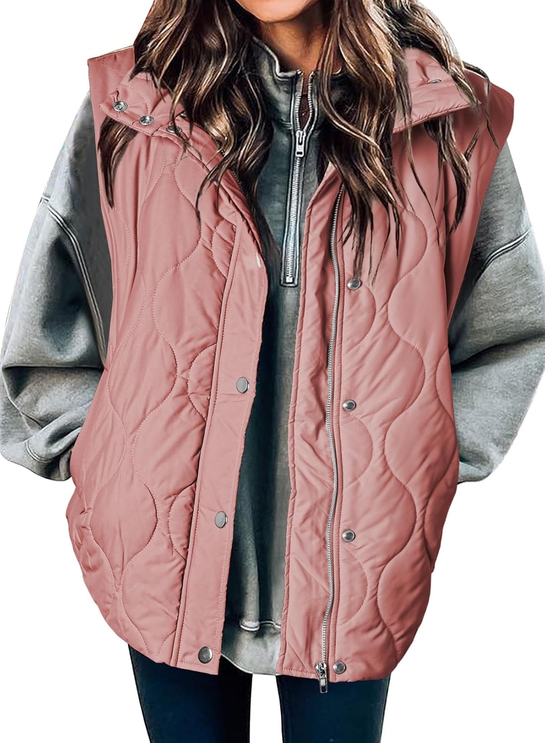 Lightweight Quilted Cropped Puffer Vest for Women in Fall