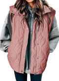 Cropped Puffer Vest Women Lightweight Quilted Stand Collar - Versatile