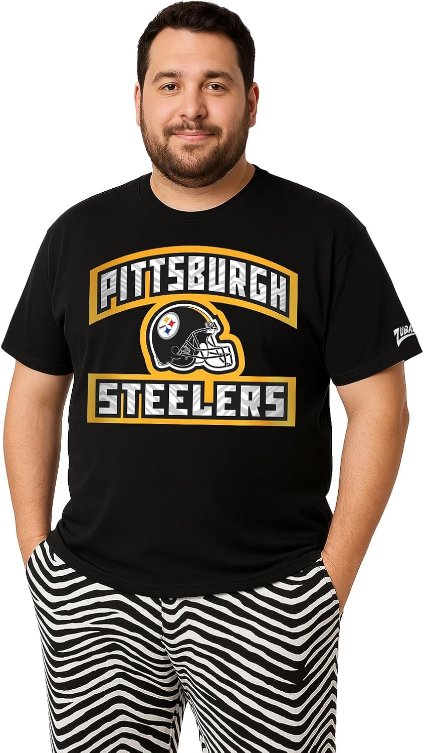 Zubaz NFL Teams Men's Short Sleeve Graphic T-Shirt for Fans