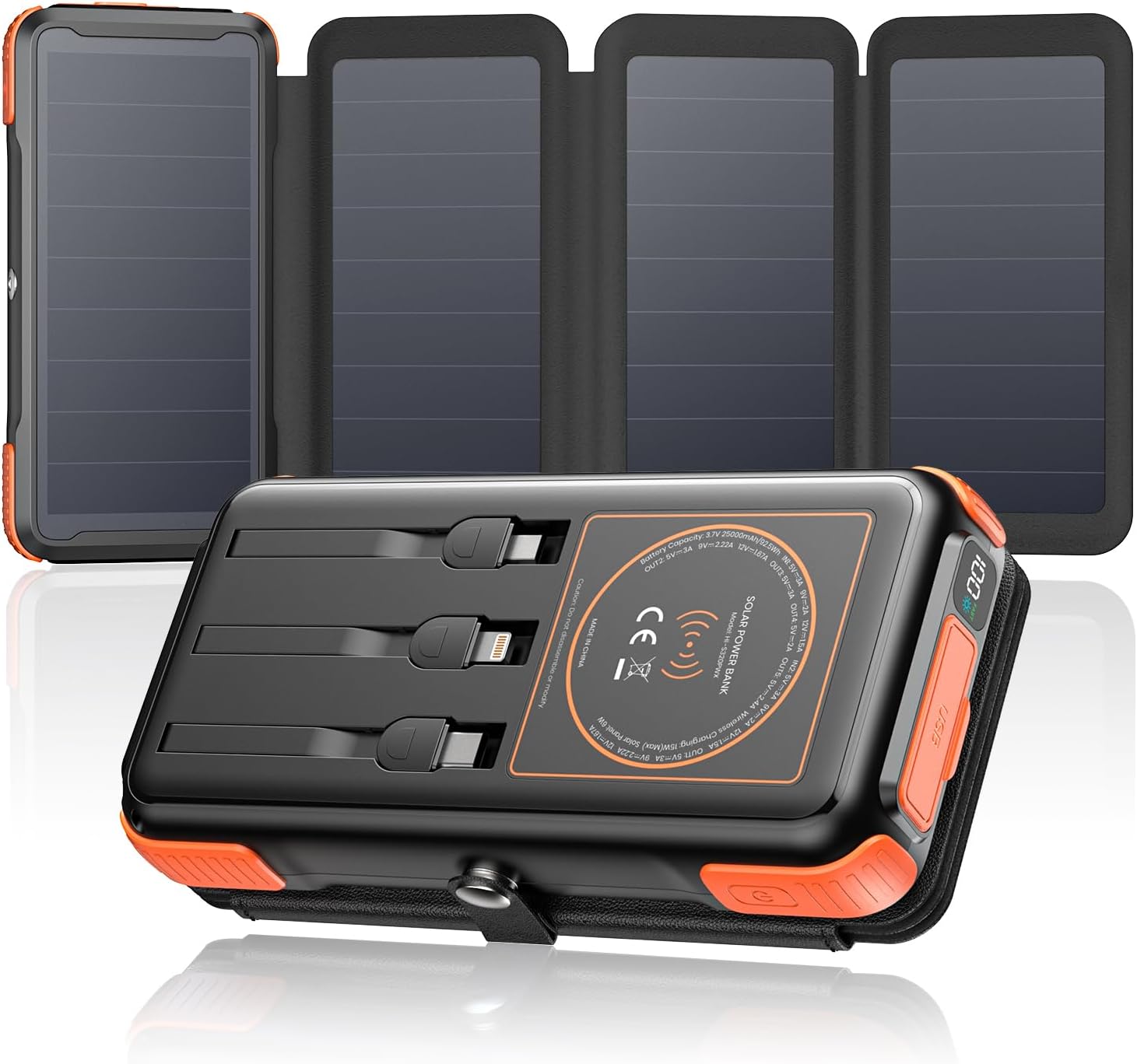 SOARAISE 25000mAh Solar Charger: Fast Charging Power Bank