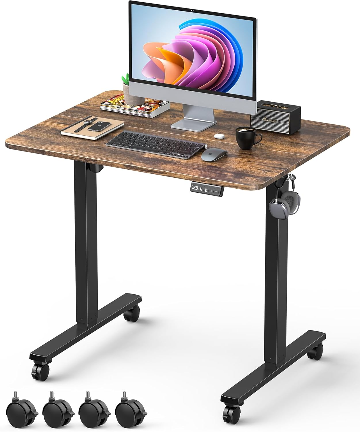 Small Height Adjustable Electric Standing Desk for Ergonomic Comfort
