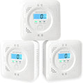 Carbon Monoxide Detector 3 Pack - LCD Real-Time Display