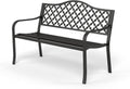 Outdoor Garden Bench 50 in Metal Park Bench - Weather Resistant