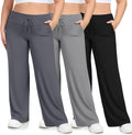 Plus Size Wide Leg Pajama Pants for Women with Pockets