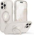 iPhone 14 Pro Case - Stone Translucent Matte with 360 Spin Stand