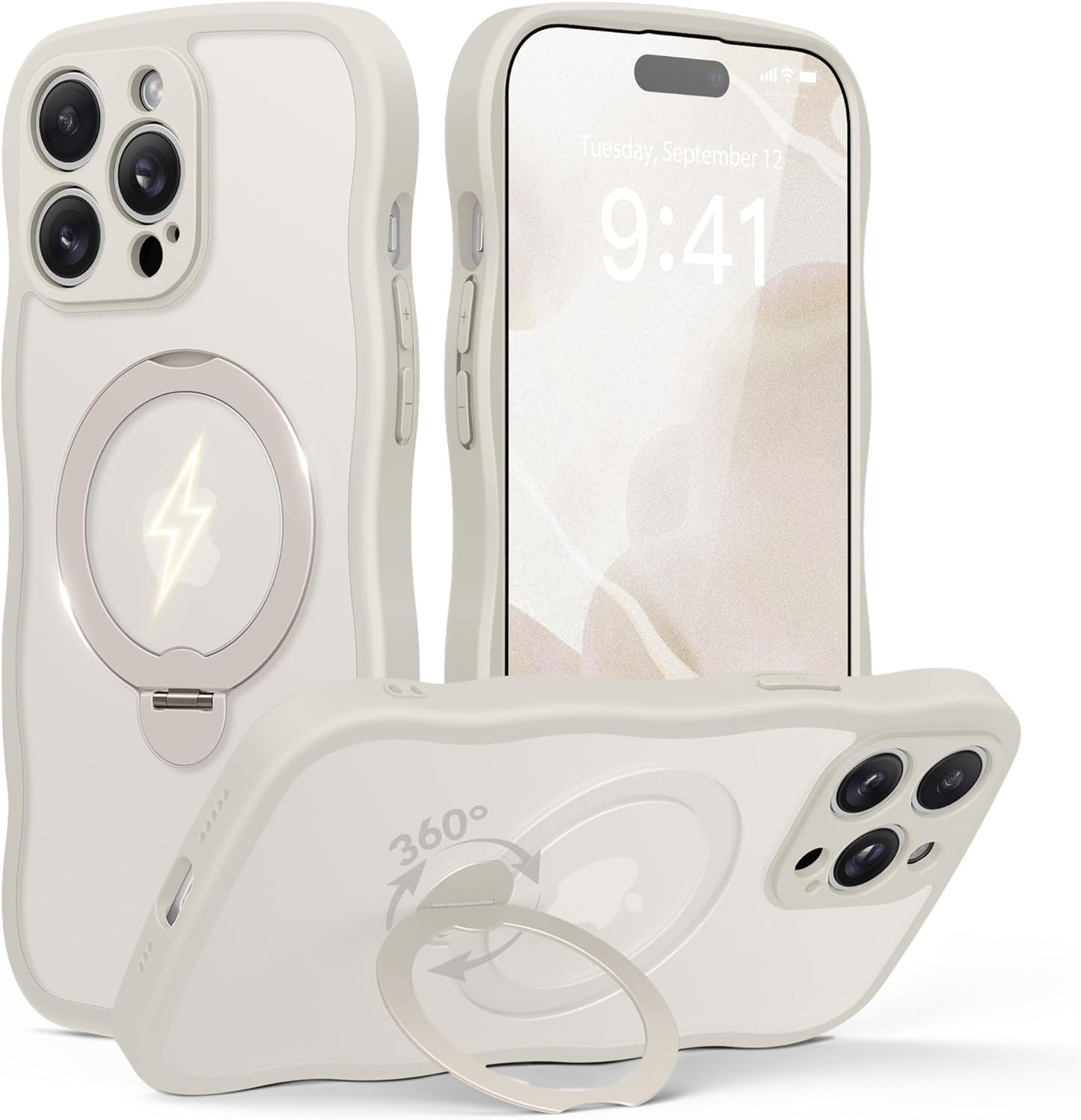 GolbinBox iPhone 14 Pro Case with 360 Spin Magnetic Stand