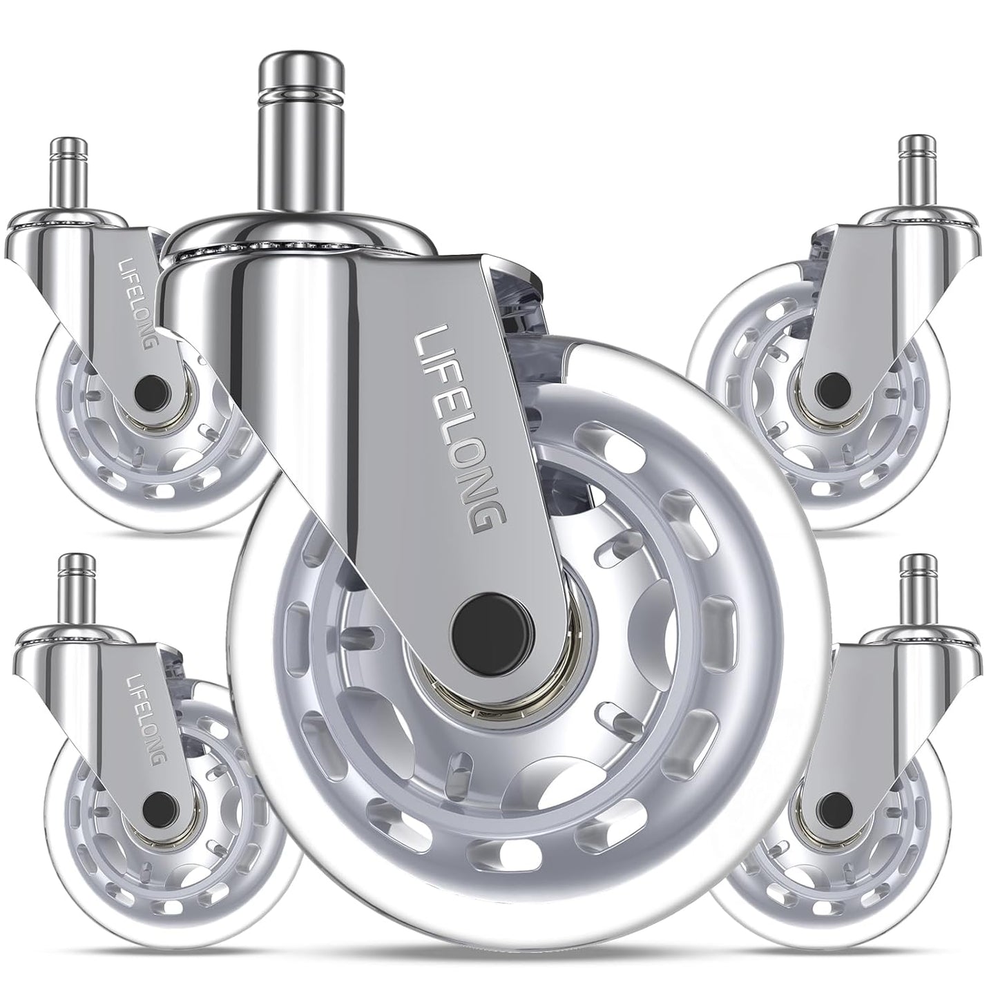 Furniture Saver: Lifelong Heavy-Duty Chair Casters Set