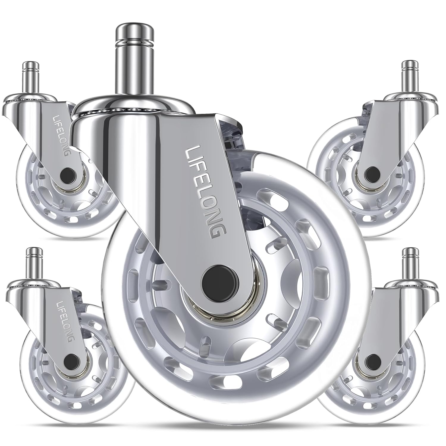 Furniture Saver: Lifelong Heavy-Duty Chair Casters Set