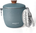 POLIVIAR Ice Bucket 2.5L Double Wall with Lid - Vintage Look, Solid