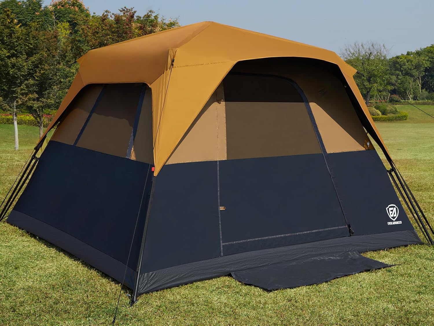 EVER ADVANCED 6 Person Blackout Camping Tent - Instant Setup, Rainfly Included