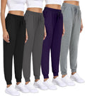 Women Joggers with Pockets Lightweight Sweatpants 4 Pack - Soft you