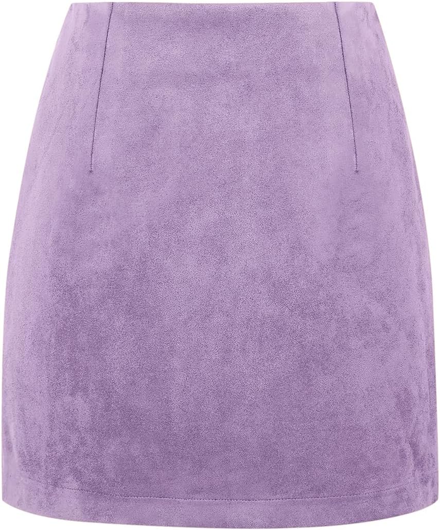 Womens High Waist Plaid Skirt Bodycon Pencil Wool Mini Skirts