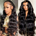 13x6 Body Wave Lace Front Wig Human Hair 24in - Natural Full Look