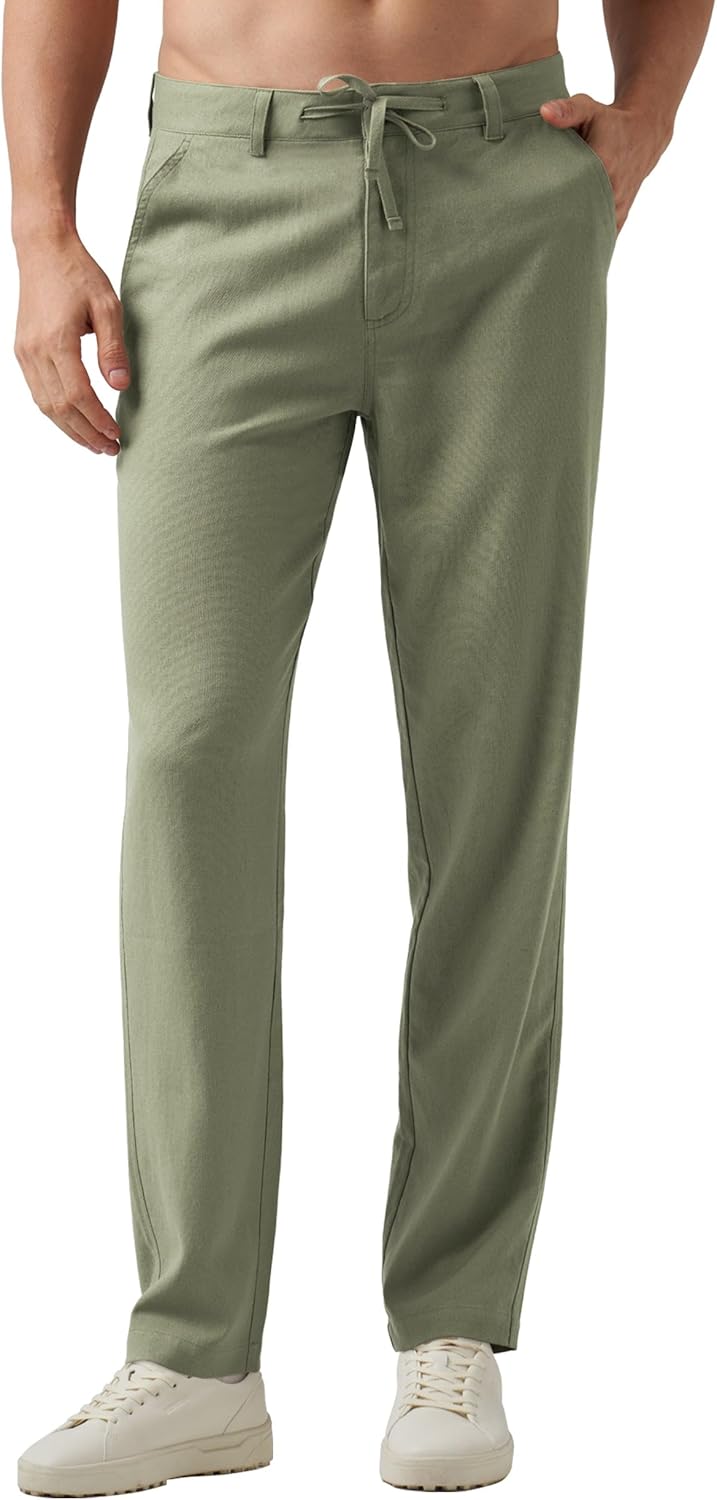 Willit Men's Linen Pants for Casual Summer Comfort and Style
