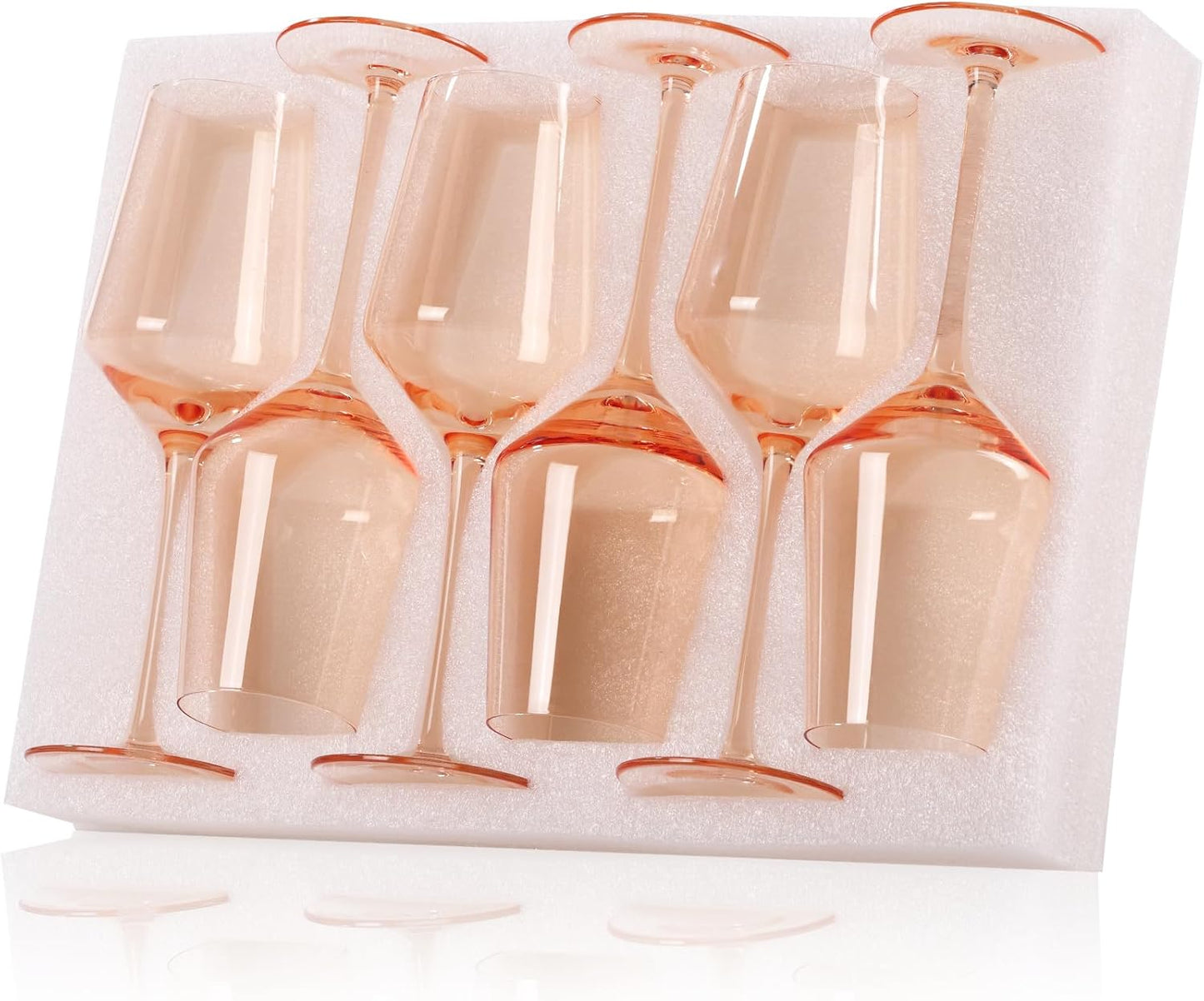Blush Pink Wine Glasses Set of 6 - Perfect for Any Occasion