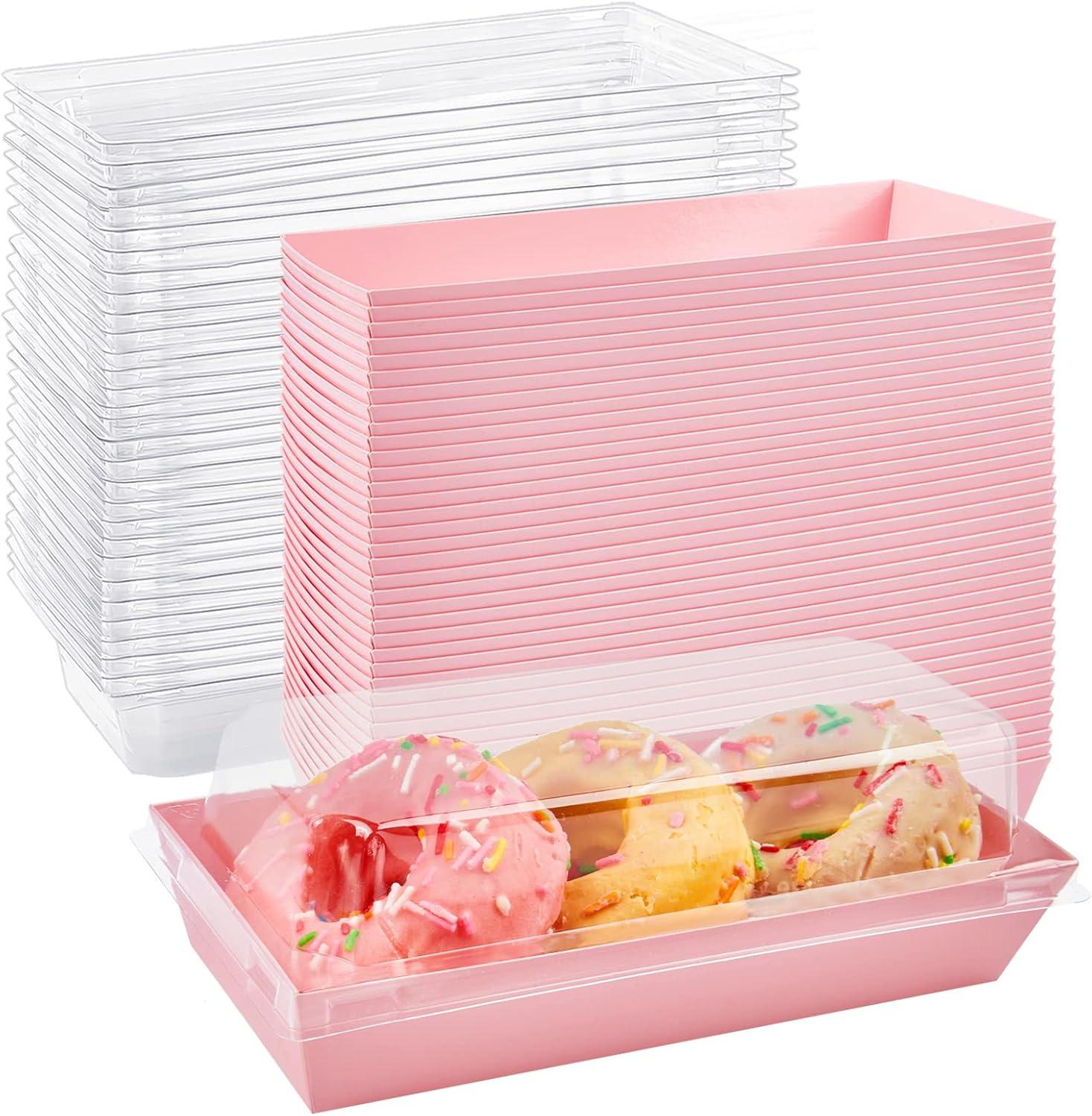 Ocmoiy Rectangle Charcuterie Boxes for Treats and Pastries