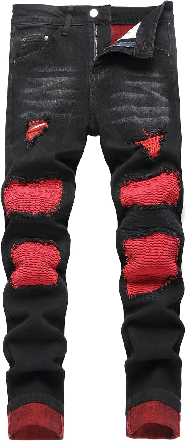 JUNBAOSS Men's Slim Fit Stretch Jeans for Stylish Comfort