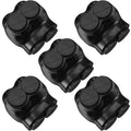 Insulated Multi Cable Connectors 5 Pack Black - Pre Filled 3/0-6 AWG