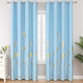 Estelar Textiler Sky Blue Blackout Curtains 84 in - Room Darkening