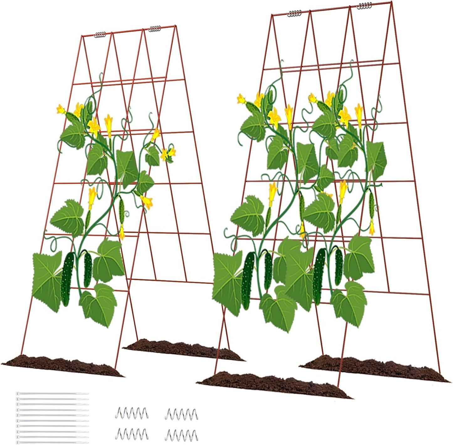 Cucumber Trellis for Climbing Plants - 48in A Frame Support