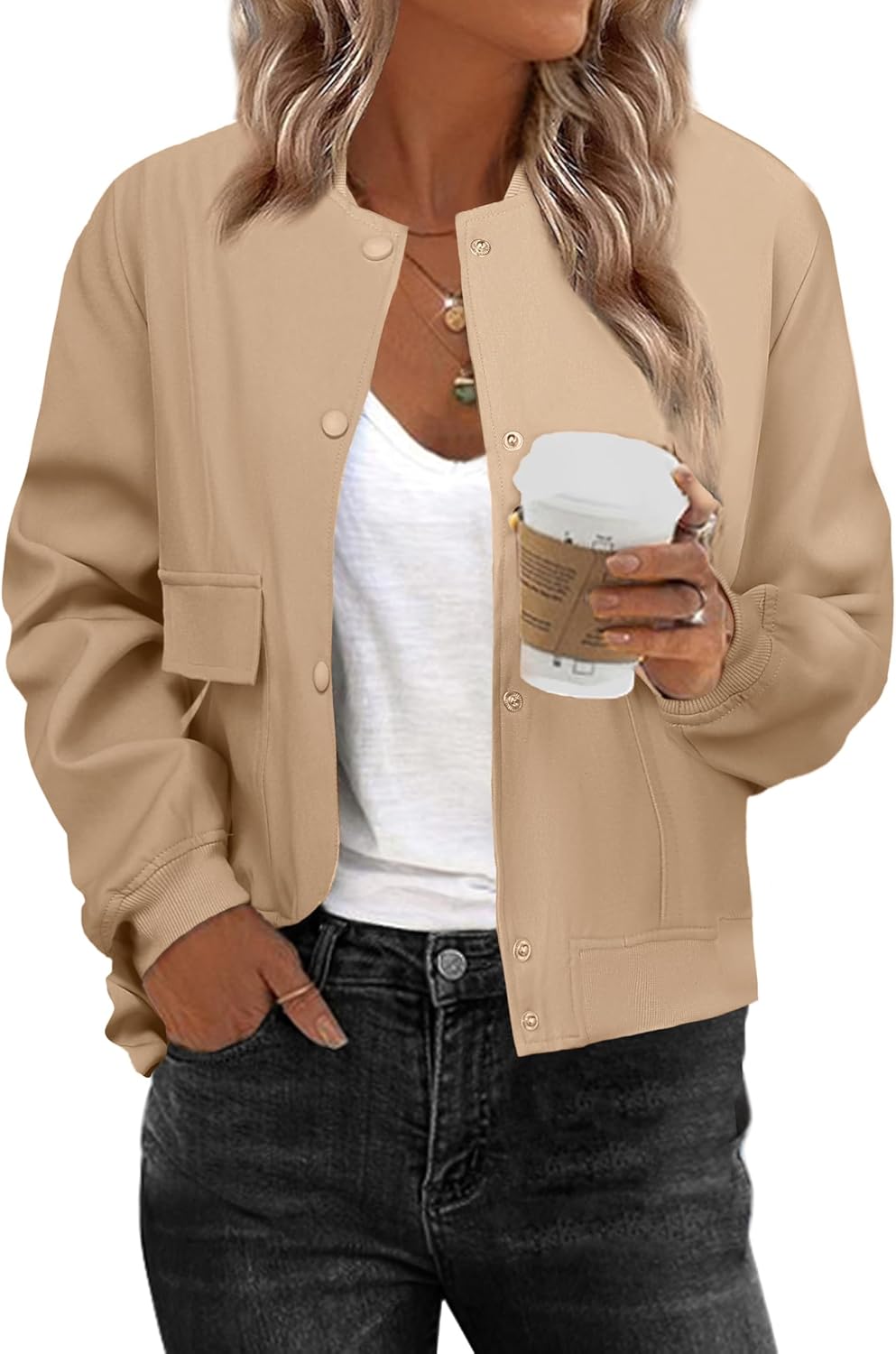 Stylish Zeagoo Women Bomber Jacket for Casual and Trendy Looks