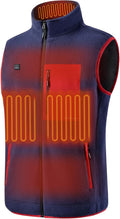 DEOLAX Men's Fleece Heated Vest with 5-Zone Heating - Warm, Breathable