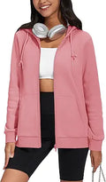 TACVASEN Women's Zip Up Hoodies Lightweight Full-Zip Hooded Sweatshirt