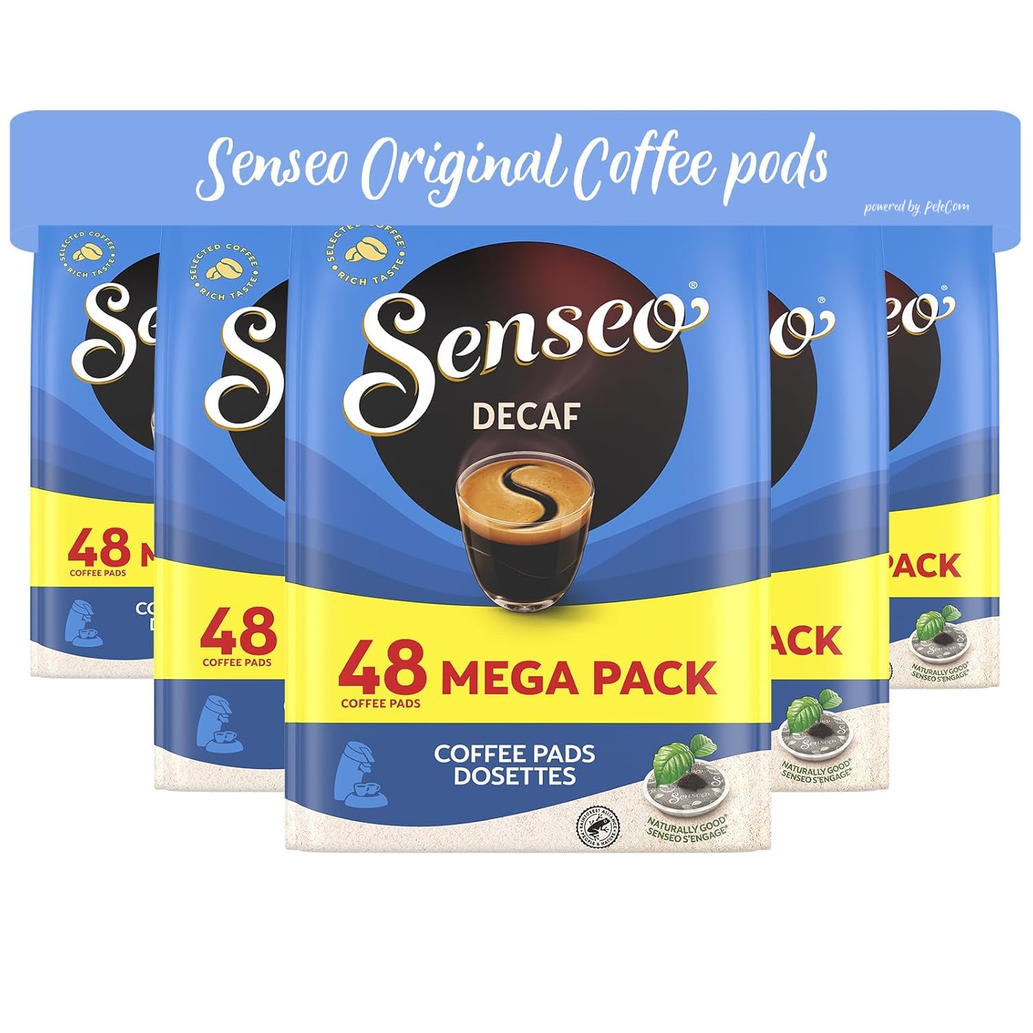 Senseo Decaf Medium Roast Coffee Pods for Smooth Flavor