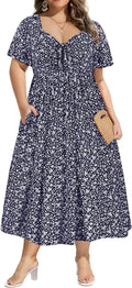 Plus Size Sweetheart Neck Maxi Dress for Curvy Women - Flowy Summer
