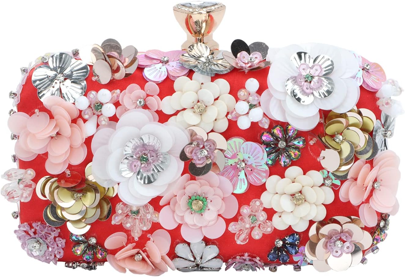 Lanpet Women Clutches Flower Evening Handbag for All Occasions