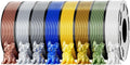 8-Color Silk PLA Filament Bundle 1.75 mm - Silky High-Gloss Prints