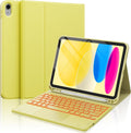 iPad 10th/11th Gen Case with Keyboard and Trackpad - Backlit Yellow