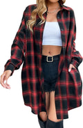 Blooming Jelly Plaid Button Down Shacket - MidLength Fall Layer