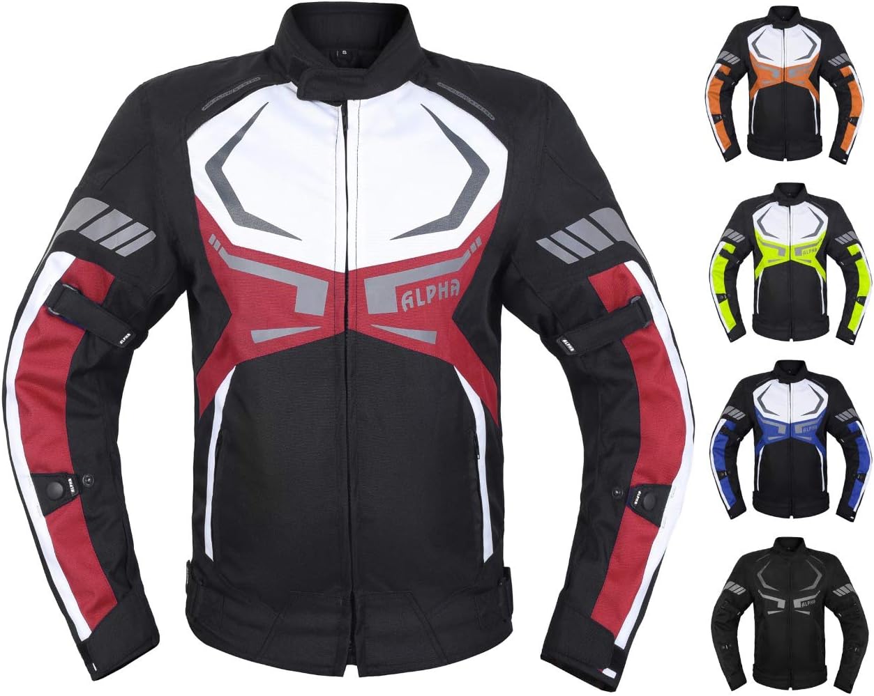 Motorcycle Jacket Mens CE Armored Bikers Riding Waterproof All Season