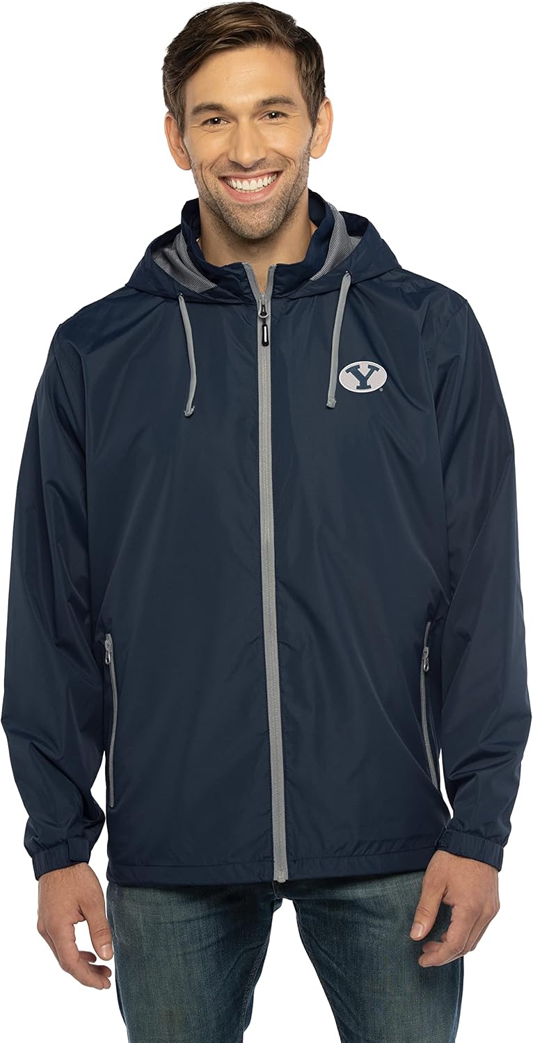 Men's Collegiate Premium Lightweight Packable Hooded Wind Jacket
