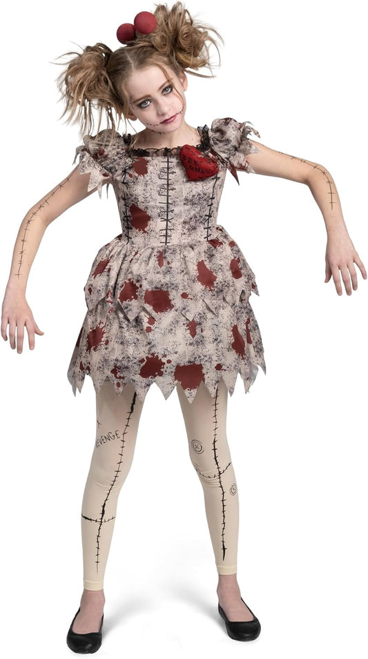 Voodoo Doll Costume for Girls - Spooktacular Creations Set