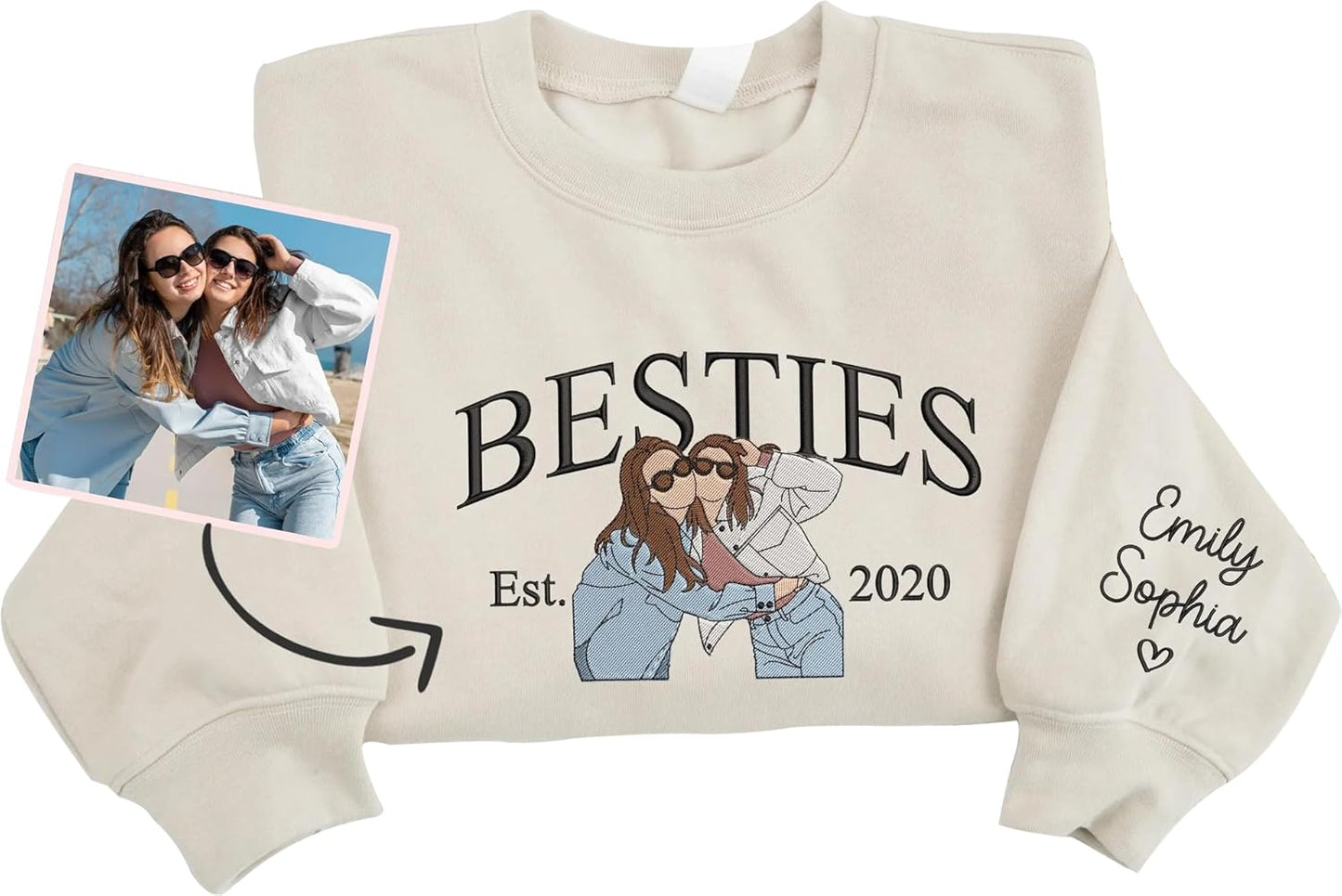 Personalized Besties Photo Sweatshirt by UrbanNEST