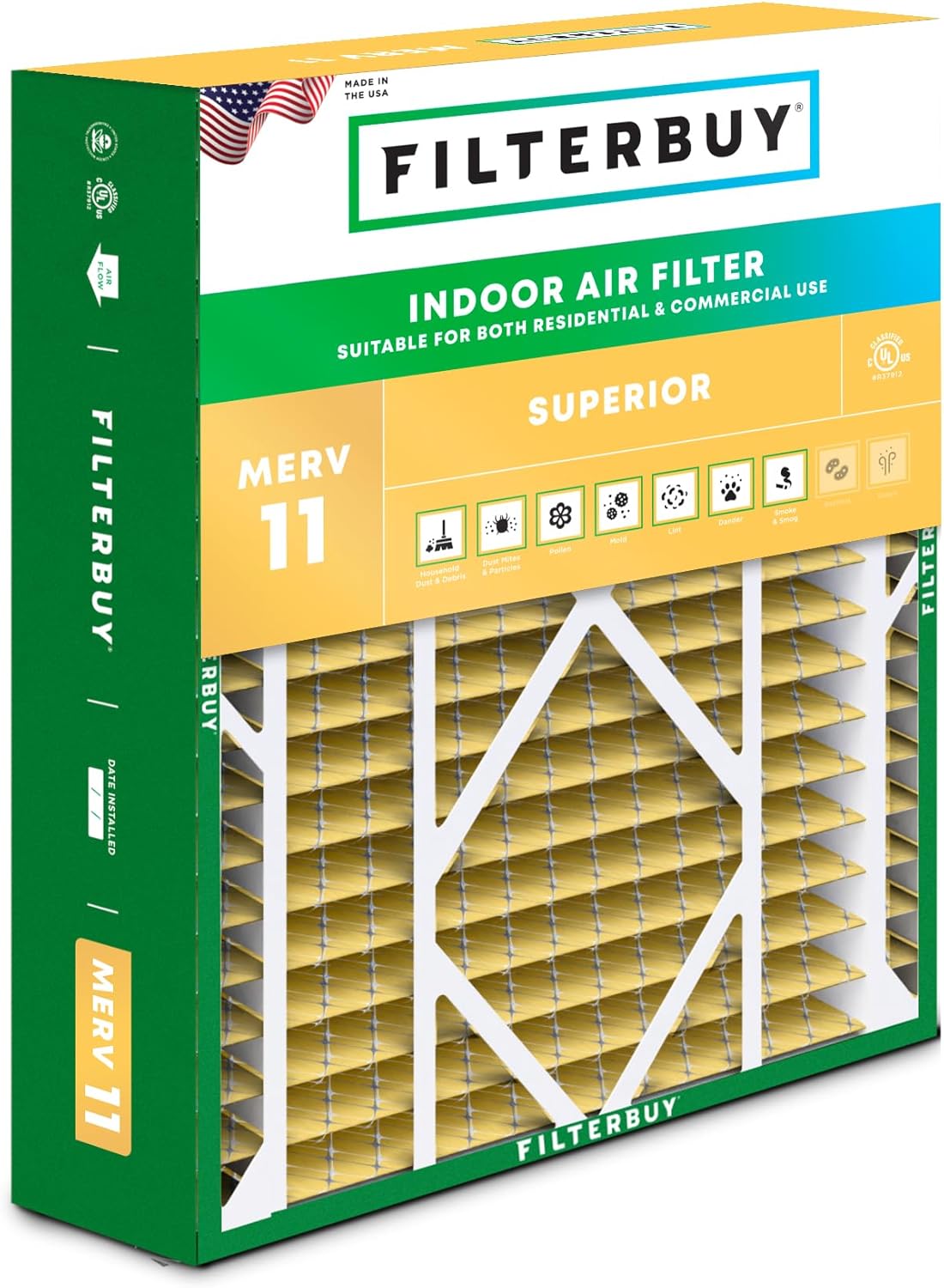 21x21x5 Air Filter MERV 11 for Superior Pet & Allergy Defense