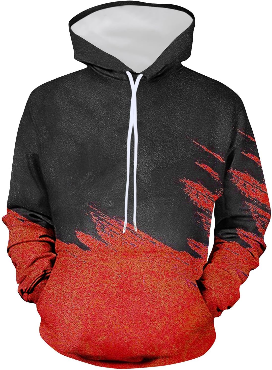 Y2K Contrast Hoodies for Men