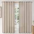 MIULEE Faux Linen Curtains 54 Inch Length for Elegant Decor
