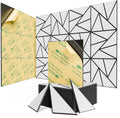 22 Pack Acoustic Panels BlackBase WhiteFace V1 - High Absorption