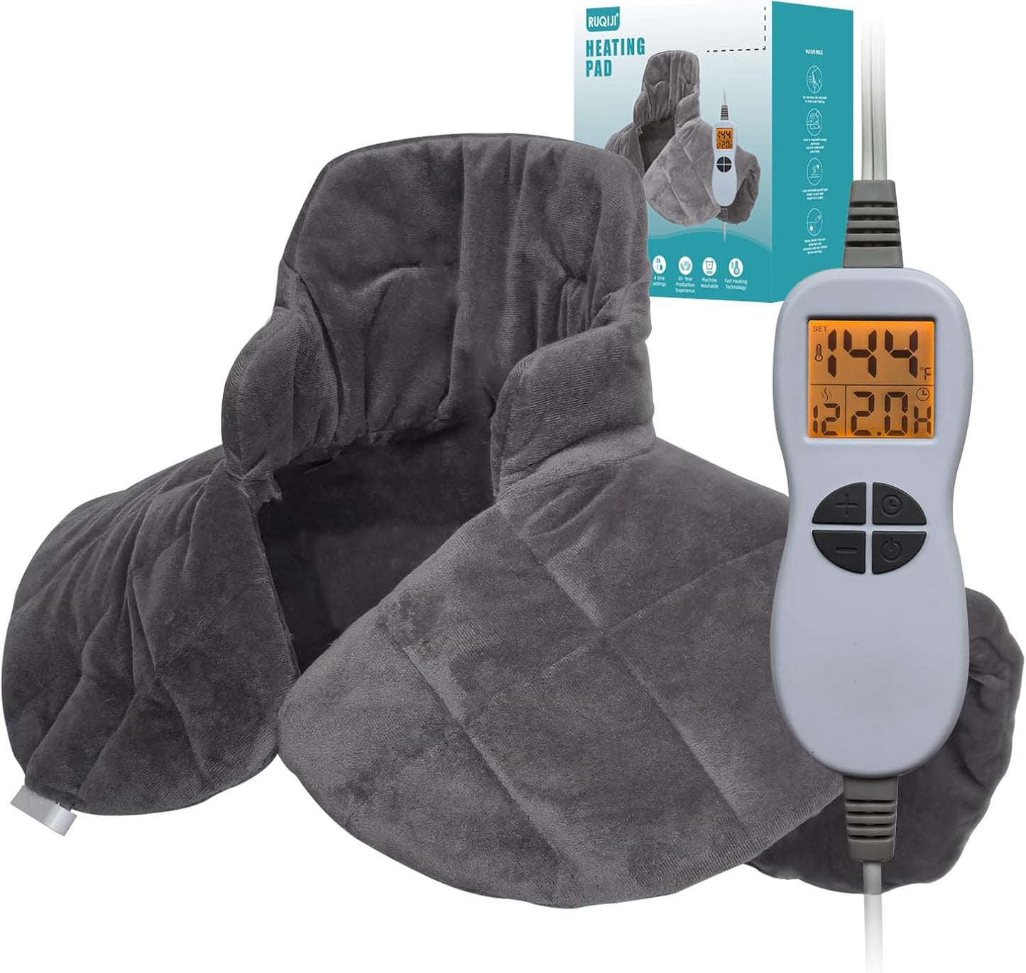 Ruqiji Weighted Neck and Shoulder Heating Pad for Pain Relief