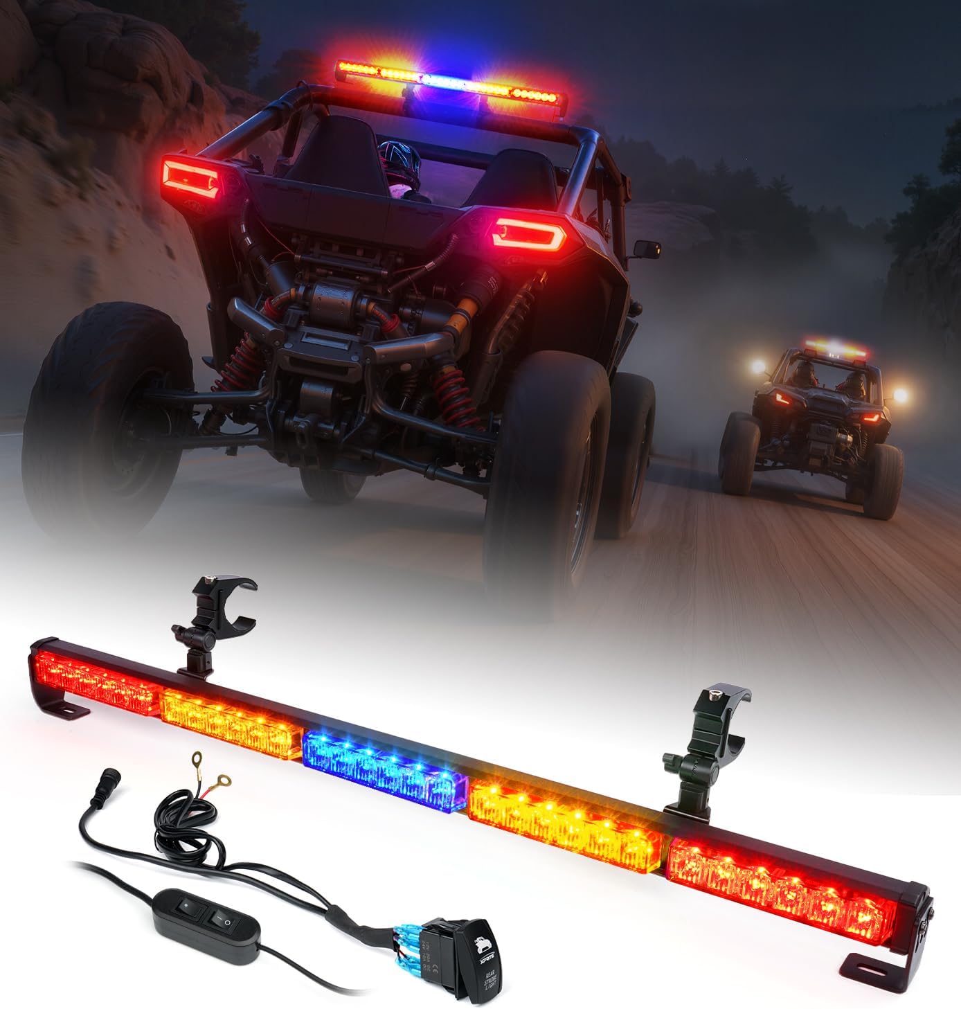 30ft' UTV LED Chase Light Bar for Polaris RZR & More