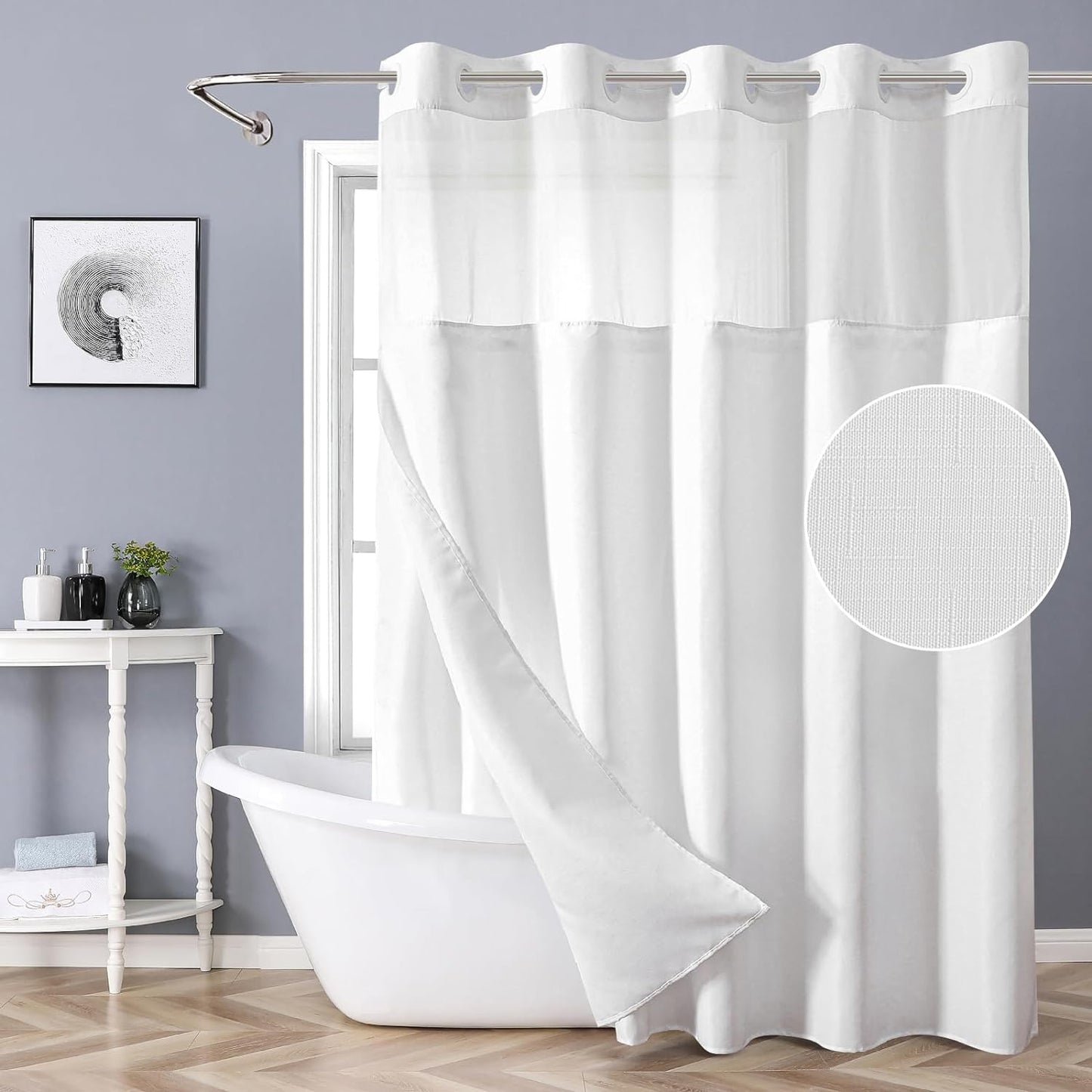 Modern Hotel Style Shower Curtain Set
