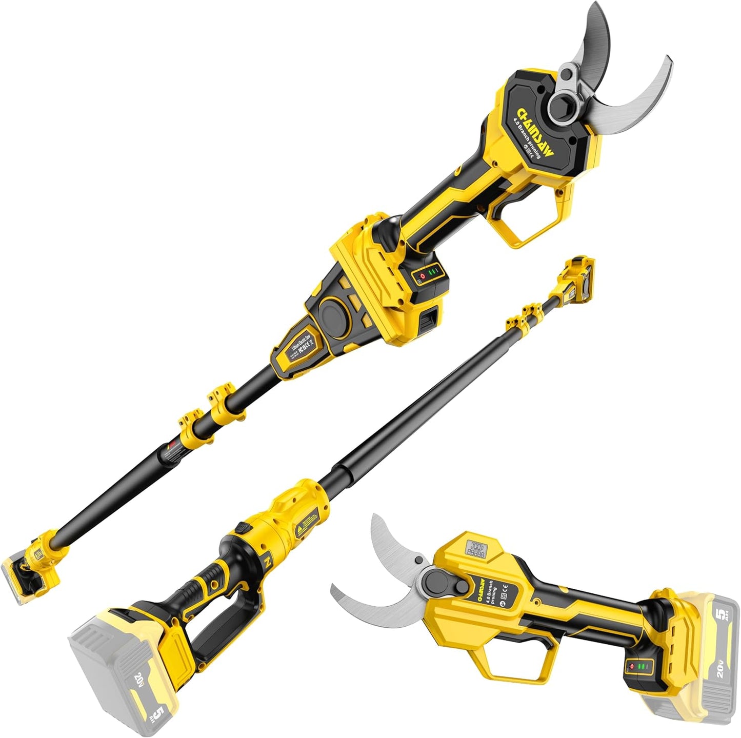 2-IN-1 Electric Pole Pruning Shears for Effortless Tree Trimming
