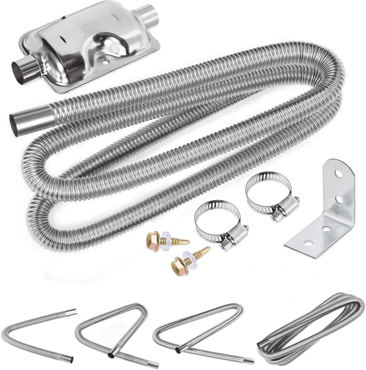 Swpeet Stainless Steel Exhaust Pipe Kit - Enhance Car Performance